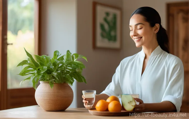 AI 기반 뷰티 제품 분석 - **AI-Powered Personalized Skincare Analysis:** A vibrant and diverse young woman, in her late 20s, w...