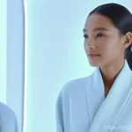 Home 17 미래의 뷰티 소비 패턴 - **Prompt:** "A diverse individual, appearing to be in their late 20s, with a radiant and healthy com...